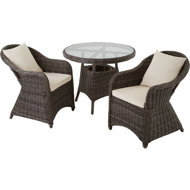 TecTake Zurich 2+1, rattan, grey - Garden Furniture