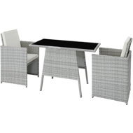 TecTake Lausanne - rattan, light grey - Garden Furniture