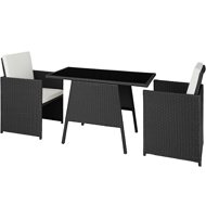 TecTake Lausanne - rattan, black - Garden Furniture