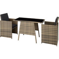 TecTake Lausanne - rattan, brown - Garden Furniture
