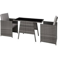TecTake Lausanne - rattan, dark grey - Garden Furniture