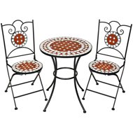 TecTake Mosaic - round table, 2 chairs - Garden Furniture