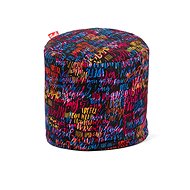 Tuli Otto removable cover - graffiti pattern black - Ottoman
