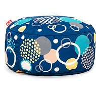 Tuli Puf non-removable cover - pattern circle blue - Ottoman