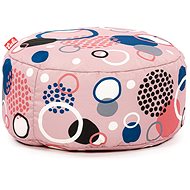 Tuli Puf non-removable cover - pattern circle pink - Ottoman
