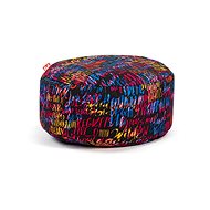 Tuli Puf non-removable cover - graffiti pattern black - Ottoman