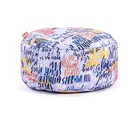 Tuli Puf non-removable cover - graffiti pattern blue - Ottoman