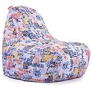 Tuli Relax snímatelný potah - vzor graffiti modrá - Bean Bag