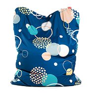 Tuli Sofa snímatelný potah - vzor koloběh modrý - Bean Bag