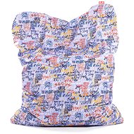 Tuli Sofa snímatelný potah - vzor graffiti modrá - Bean Bag