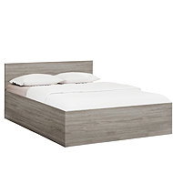 Textilomanie Sofia Bed 160 × 200 cm, Lany Oak, Slatted Bed Base, without Mattress - Bed