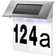 House number with solar LED silver - Building Number
