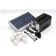 Technaxx Solární nabíjecí stanice, panel 18W + baterie SLA 12V/7000mAh s LED žárovkami, TX-200 - Nabíjecí stanice