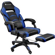 Comodo gaming office chair with footrest, black/blue - Gaming Chair