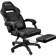 Comodo gaming office chair with footrest, black/black - Gaming Chair