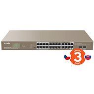 Tenda TEG1126P-24-410W 24x PoE AF/AT Gigabit Switch + 2x SFP, PoE gesamt 370 Watt, VLAN - Switch