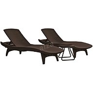 Allibert Set PACIFIC brown - Garden Lounger