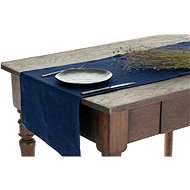 Tom Linen Table Runner Navy Washed 40x140 - Placemat