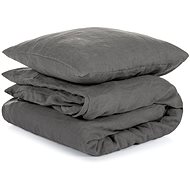 Tom Linen Linen Dark Grey 140x200, 50x70 - Bed Linen