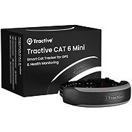 Tractive CAT 6 Mini GPS Tracker for Cats with Health Monitor and Collar, Black - Pet GPS Tracker