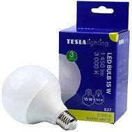 TESLA LED GLOBE E27, 15 W, 1450 lm, 3000 K teplá biela - LED žiarovka