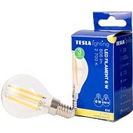 Tesla - LED bulb miniglobe FILAMENT RETRO E14, 6W, 230V,806lm,25 000h, 2700K warm white, 360deg, or - LED Bulb