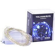 Tesla - Nano Lichterkette 50 LED - 6500K - 5 m + 30 cm Kabel - 3 x AA Batterien - Zeitschaltuhr - IP44 - Lichterkette