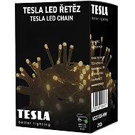 Tesla Dekorativní řetěz, 2700K, 100LED, 10m + 3m kabel, 230 V, 8 funkcí, IP44, zelený - Light Chain