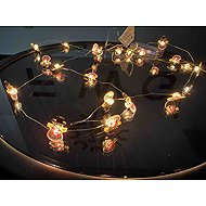 Tesla Vánoční nano řetěz Sněhulák, 20LED, 3000K, 2m + 30 cm kabel, 2× AA baterie, časovač, IP20 - Light Chain