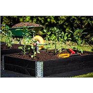 Raised Wooden Bed, Stackable - Large, Black - Raised Garden Bed
