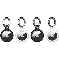 UAG Dot Keychain 4-Pack, Black/Marshmallow - Apple AirTag - AirTag Key Ring
