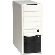 Eurocase MiddleTower 5410 bílo-černý, ATX 400W P4, 4x 5.25", 2+1x 3.5", 2x USB - PC Case