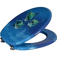 AQUALINE FUNNY Toilet Seat with Dolphin Print MDF HY-S115 - Toilet Seat