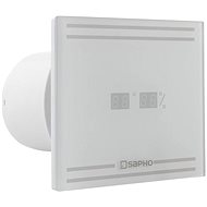 SAPHO GLASS axial bathroom fan with LED display, 100mm duct, GS103 - Bathroom Exhaust Fan