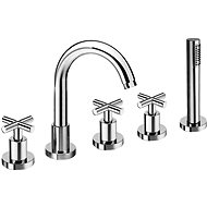 REITANO RUBINETTERIA AXIA five-element mixer for bath rim, Shower Link, chrome 532 - Tap