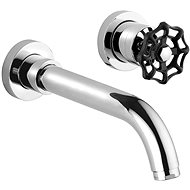 REITANO RUBINETTERIA INDUSTRY basin mixer with two elements, chrome/black 5152TT - Tap
