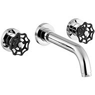 REITANO RUBINETTERIA INDUSTRY three-element basin mixer, chrome/black 552TT - Tap