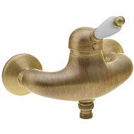 SAPHO KIRKÉ WHITE wall mounted shower mixer, white lever, bronze KI11BB - Tap