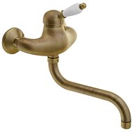 SAPHO KIRKÉ WHITE wall mixer, white lever, bronze KI15BB - Tap