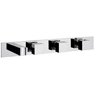 SAPHO Thermostatic mixer with hand shower holder, 2 outlets, square, chrome MB453 - Tap