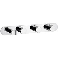 SAPHO Thermostatic mixer with hand shower holder, 2 outlets, round, chrome MB623 - Tap