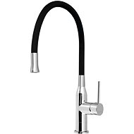 SAPHO SILI pedestal basin mixer, flexible arm, black/chrome SR426 - Tap