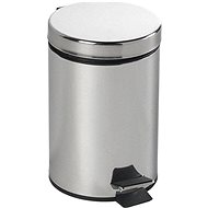 AQUALINE SIMPLE LINE waste basket round 3l, polished stainless steel 27103 - Rubbish Bin