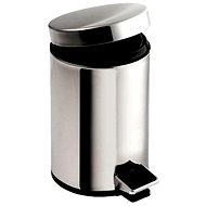 AQUALINE SIMPLE LINE waste basket round 5l, polished stainless steel 27105 - Rubbish Bin