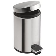 AQUALINE SIMPLE LINE waste basket round 12l, polished stainless steel 27112 - Rubbish Bin