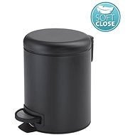 GEDY POTTY waste basket 3l, Soft Close, black mat 320914 - Rubbish Bin