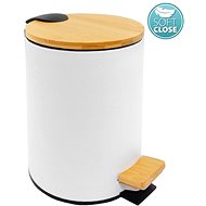 AQUALINE BAMBUS waste basket round 5l, white BI007 - Rubbish Bin