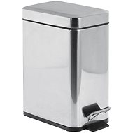 AQUALINE SIMPLE LINE waste basket rectangular 5l, polished stainless steel GAQ005 - Rubbish Bin