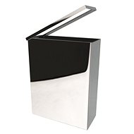 SAPHO Wall mounted waste bin 25l, polished stainless steel XP007 - Rubbish Bin