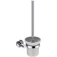 SAPHO X-ROUND wall-mounted toilet brush, milky glass, chrome XR323 - Toilet Brush